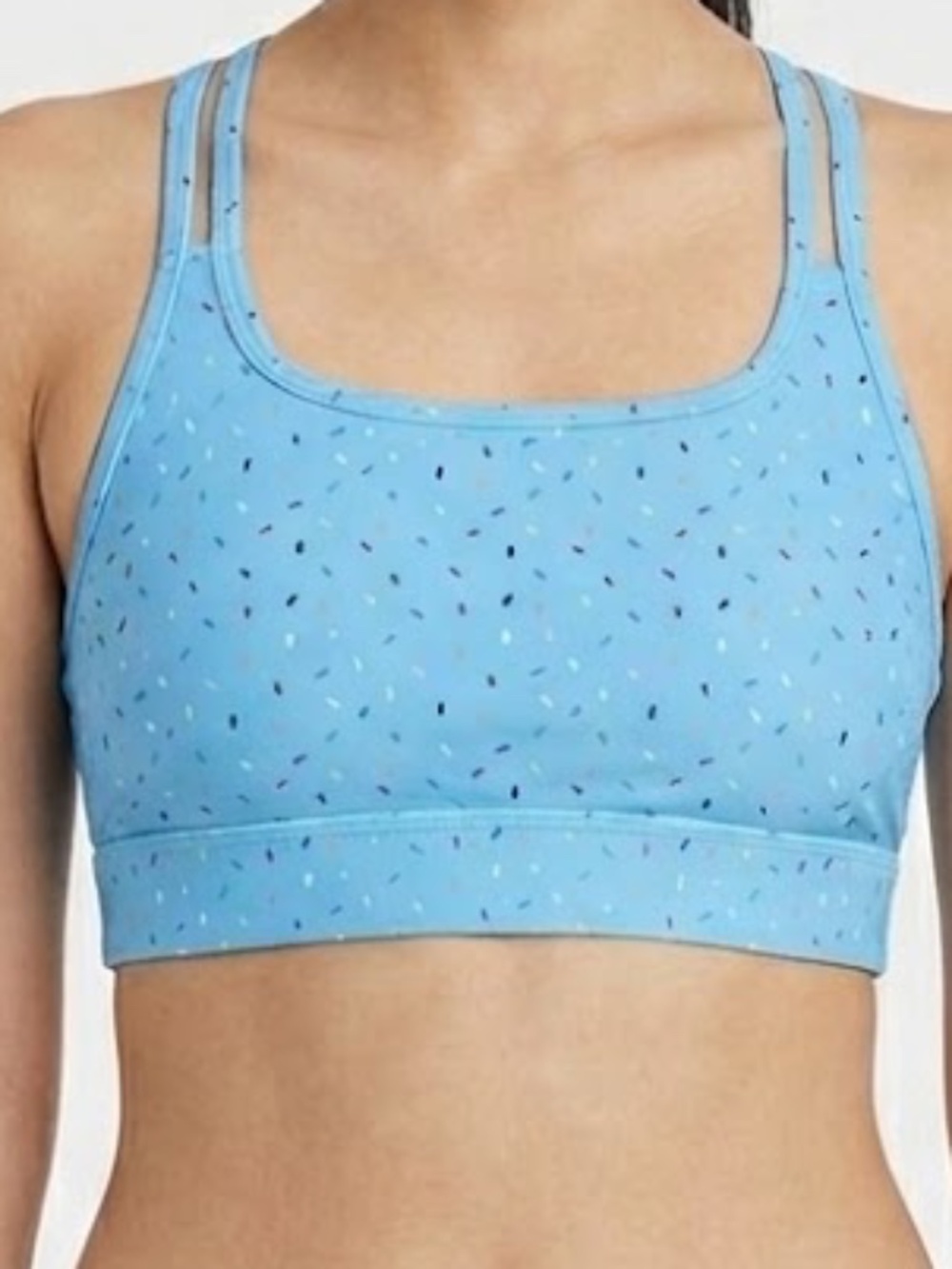 Humankind x Target Swim Top Crisscross Back Polyester Spandex Blue Rainbow XL